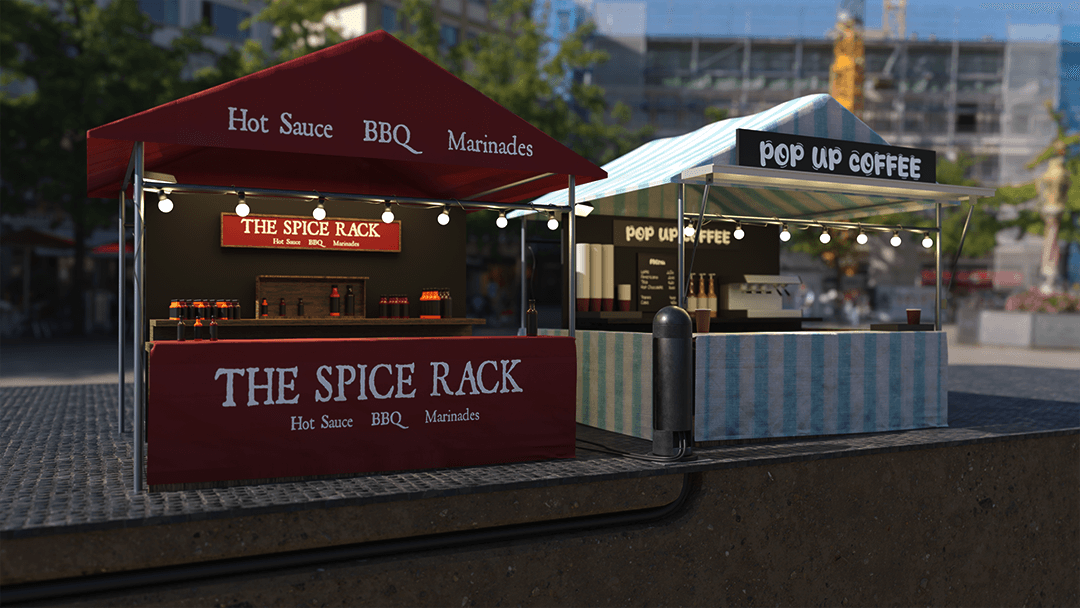 POWER BOLLARD FOR FOOD STALLS